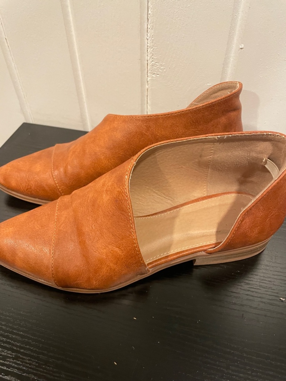 Catherine Malandrino Shoes Womens 7.5 Slip On D'Orsay Flats Classic Swan Loafer